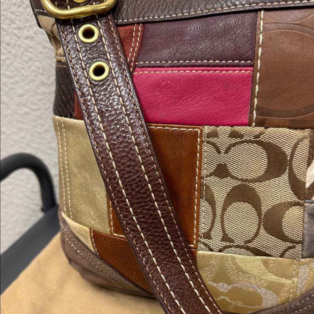 Coach Bleeker Patchwork Leather Crossbody Bag - Picture 3 of 12